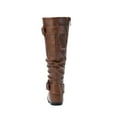 thumbnail image 4 of Dream Pairs Women's Suede Knee High Boots Low Hidden Wedge Faux Fur Lining Side Zipper & Buckle, 4 of 7