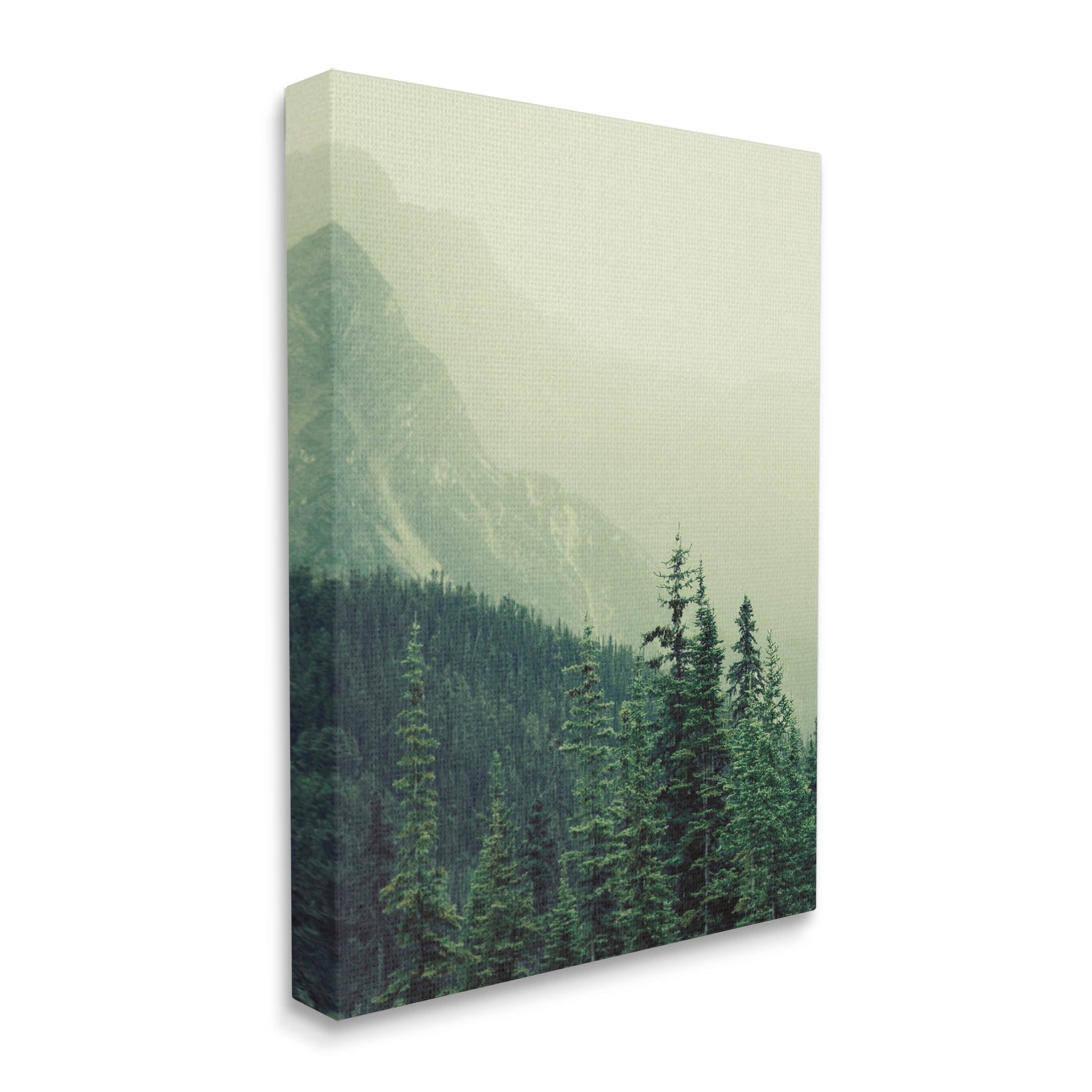 Overlooking Mountains Nature Landscape Photograph Gallery Wrapped Canvas Print Wall Art