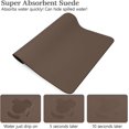 thumbnail image 2 of Coffee Mat, Bar Mat, Hide Stain Absorbent Drying Mat with Waterproof Rubber Back, Fit Under Coffee Maker Machine Pot Espresso Machine(12.2"x19.7", Brown), 2 of 8
