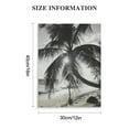 thumbnail image 2 of Acheng Canvas Print Wall Art Vintage Film Grain Beach &amp; Palm Tree Floral Plants Photography Modern Art Rustic Dramatic Dark Black and White for Living Room, Bedroom, Office  12x16 in, 2 of 5
