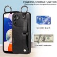 thumbnail image 3 of Allytech Wallet Case for Samsung Galaxy A14 5G, [Card Slot] [Ring Buckle] [Adjustable Wristband with Snap Buckles] Premium PU Leather Kickstand Shockproof Case Cover for Women Men - Black, 3 of 10