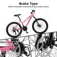 thumbnail image 5 of Ambifirner 26-Inch Mountain Bike for Teens & Women – Shimano 21-Speed Dual Disc Brakes, 100mm Front Suspension & Steel Frame for Outdoor Adventure​​ Pink, 5 of 8