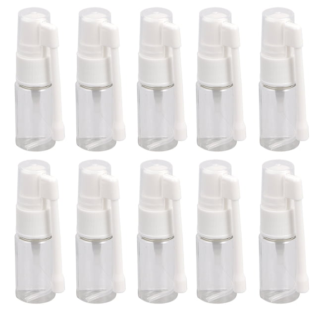 EeaseCA 10 Pcs Bouteille Vaporisateur à Tête d'Arrosage Rotative à 360 Degrés Vide Atomiseur de Brume en Plastique Vaporisateur d'Eau Mode Distributeur Multifonction Rechargeable (10 ml Transparent)