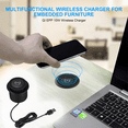 thumbnail image 3 of 4X 10W Fast Wireless Charger -Up Desktop Embedded Fast Wireless Charger with USB Port Universal for Smartphone, 3 of 8