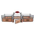 thumbnail image 3 of Écurie Modèle Cheval Corral Clôture Écurie Accessoires pour Décoration Marron, 3 of 9