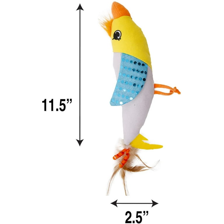 Hartz Cattraction Animal Pal Kicker Cat Toy with Silver Vine and