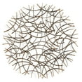 thumbnail image 3 of Contemporary Home Living 32.5" Rustic Bronze Abstract Swirl Handmade Round Wall Decor, 3 of 5