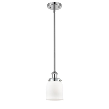 916-1S-PC-G51 Innovations Lighting Bell - 1 Light Stem Hung Mini Pendant In Industrial Style-10 Inches Tall and 5 Inches Wide-Polished Chrome