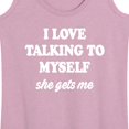 thumbnail image 3 of Instant Message - I Love Talking To Myself - Women's Racerback Tank Top, 3 of 6