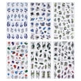 thumbnail image 1 of Pegatinas de uñas de flores en relieve 5D para uñas acrílicas, 6 hojas de pegatinas de uñas de flores grabadas para mujeres, 10,5*6,8 CM, 1 of 6