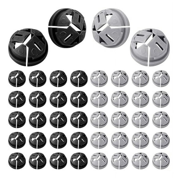 100pcs Push-in Cable Connectors, 3/8 Inch Push in Connector Button NM Clamps for Romex 1/2 Knockouts