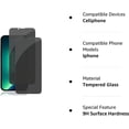 thumbnail image 7 of [2 Pack iPhone 14/iPhone 13/iPhone 13 Pro Privacy Screen Protector Anti-Spy Tempered Glass Film 9H Hardness Upgrade Edge Protection Easy Installation Bubble Free [6.1 inch], 7 of 7