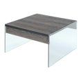 thumbnail image 1 of Convenience Concepts Table Basse Carrée SoHo en Finition Bois Gris, 1 of 3