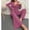 Hot Pink, variant on Long Sleeve Sleepwear travel outfits for women 2 piece sets Two Piece Outfits for Women Loungewear Matching Clothing Long Sleeve Long Sleeve Tops and Pants lounge set Loose Fit Black M