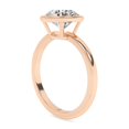 thumbnail image 4 of IGI Certified 2.00 Carat (ctw) Bezel Set Solitaire Engagement Rings For Women, Round Lab Grown Diamond Promise Ring For Her In 18k Rose Gold | F-G, VS-SI Quality (2 Ctw) Ring Size-8.5, 4 of 4