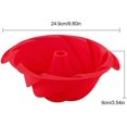 thumbnail image 5 of Silicone Cake Pan,cake Pan Non Stick,spiral Baking Pans,9 Inch(red), 5 of 5