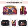 thumbnail image 5 of Easygdp Vintage Patterned Skull Leather Makeup Bag Zipper Pouch Travel Cosmetic Organizer for Women and Girls, Make up Bag with Zipper, 5 of 8