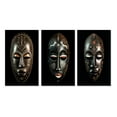 thumbnail image 2 of Designart "Traditional African Mask Ethnically Crafted IX" African Tribal Wall Art Set Of 3 - Black African Tribal Gallery Wall Set For Home Decor, 2 of 7