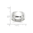 thumbnail image 3 of Auriga 10k White Gold 10mm Half Round Wedding Band for Women Size- 10, 3 of 5