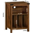 thumbnail image 2 of Record Player Stand with Vinyl Record Storage Holds up to 160 Albums,Large Wood Record Player Table，Brown Turntable Stand Cabinet Dispaly Shelf for Living Room,Bedroom,Office, 2 of 10