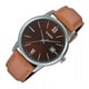 thumbnail image 2 of Reloj Casio Hombre Mtp-v002l-5b3, Fechador, Numeros Romanos Color Del Fondo Cafe Color De La Correa Café Claro Color Del Bisel Plateado, 2 of 4