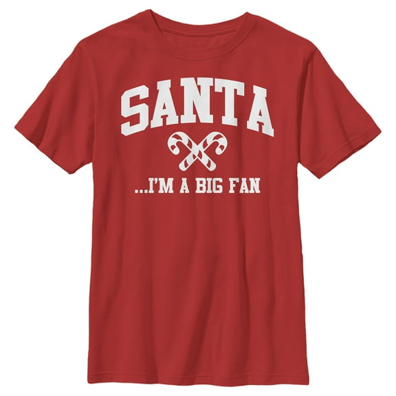 Boy's Lost Gods Santa Fan Graphic Tee Red Medium