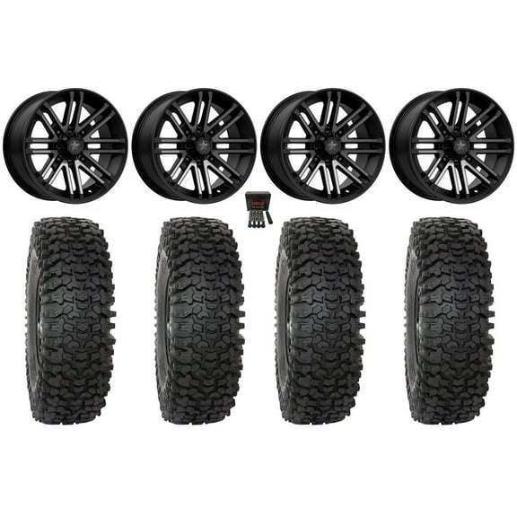 MSA Rogue 15" Wheels Black 37" RC500 Tires Kawasaki Teryx Mule
