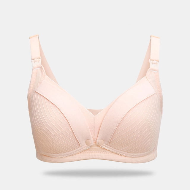 Ropa interior fina para embarazadas durante el embarazo Sujetador de lactancia cómodo y fruncido de talla grande para mujer