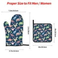 thumbnail image 2 of Haiem Dinosaur Print Extra Long Oven Mitts and Pot Holders 4pc Sets: Heat Resistant Silicone Oven Mittens with Mini Oven Gloves and Hot Pads Potholders, 2 of 6