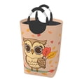 thumbnail image 1 of DouZhe 50L Rectangular Laundry Basket, Cartoon Graffiti Owl Prints Waterproof Foldable Laundry Hamper with Aluminum Handles, 1 of 6