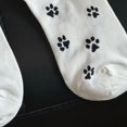 thumbnail image 4 of Women's 3-Pack Crew Socks with Allover Paw Print Pattern Soft Stretch Casual Sock Set - White, 4 of 6