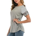 thumbnail image 5 of YouLoveIt Womens Athletic T-Shirts Comfort Soft Short Sleeve T-Shirt Crewneck Top Loose Fit T-Shirt Leopard Color Block Summer Casual T-Shirt, 5 of 6