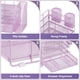 thumbnail image 5 of Organizador de escritorio Marbrasse de 4 niveles con archivador y cajón, color morado, 5 of 7