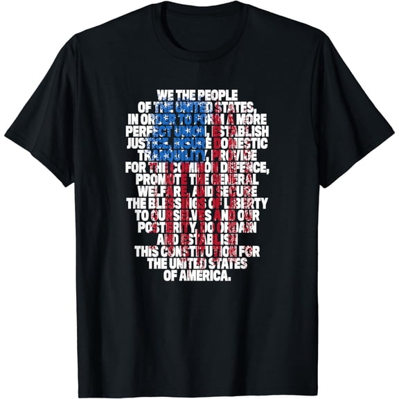 US Constitution We The People With Vintage Flag T-shirt T-Shirt