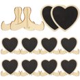thumbnail image 2 of 10pcs Heart Mini Chalkboard Signs Framed Small Chalkboards with Stand, 2 of 9