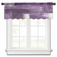 thumbnail image 2 of Purple Abstract Valance Curtains for Kitchen/Living Room/Bathroom/Bedroom Window, Modern Mottled Art Oil Painting Rod Pocket Small Topper Half Short Window Curtains Voile Sheer Scarf 42"x12", 2 of 8