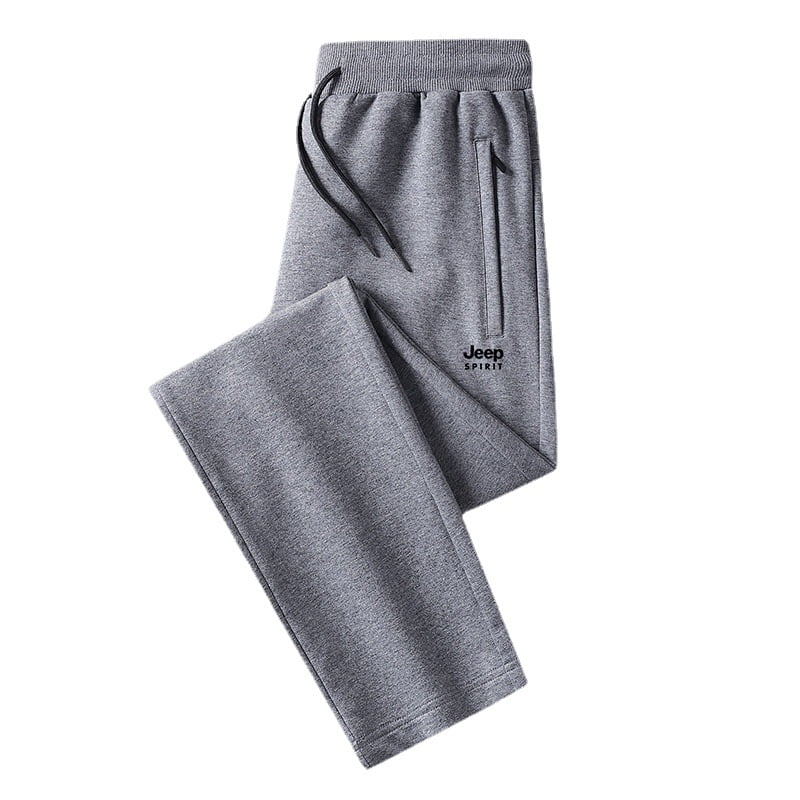 JEEP SPIRIT New Men's Stretch Knitted Sweatpants Lace-up