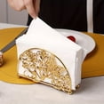 thumbnail image 2 of 1pc, Tissue Dispenser, Fan-shaped Hollow Design Napkin Holder, Metal Napkin Rack For Kitchen Countertop, Dining Table, Table Decoration, Ramadan Decorative Tissue Dispenser, Home Decoration, 2 of 7