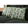 thumbnail image 2 of Ambesonne Green Throw Pillow Cover 4 Pack, Perennial Shrubs Dreamy, 18", Olive Green, 2 of 6