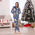 thumbnail image 2 of Adult Christmas Onesie Dog Christmas Snowflake Pattern Zipper One-Piece Pajamas Unisex with Pockets, 2 of 6