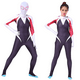 thumbnail image 1 of Disfraz de Gwen Stacy para adultos y niños, disfraz de Spider-Gwen Zentai 3D con máscara, para Halloween, 1 of 6