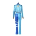 thumbnail image 5 of 5PC Blue Princess Rise of Red Cosplay Costume for Women, Blue Jacket, Top, Pants, Gloves and Choker Collection, Halloween Costume for Anime Masquerade Birthday Party, 5 of 9