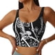 thumbnail image 1 of Fotbe Vintage Black white Plant skull Sujetador Deportivo Largo sin Aros para Mujer con Almohadillas y Soporte Medio, Transpirable y Absorbente, Camiseta Tipo Chaleco o Tank Top-Medium, 1 of 8