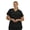 Black, variant on Heal+Wear Plus Size Women Scrub Top V-Neck Elastic Waist Workwear For Nurses Uniform,4-Way Stretch
