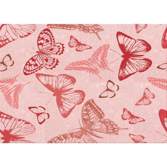 Ahgly Company Indoor Rectangle Patterned Light Rose Pink Area Rugs, 2' x 5'