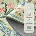 thumbnail image 4 of Moynesa 6'x9' Green Washable Rugs for Bedroom, Boho Floral Living Room Rugs Non-Slip, Soft Low-Pile Carpet Rug for Dining Room Dorm,Green, 4 of 6