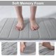 thumbnail image 2 of Memory Foam Bath Mat, Non-Slip Backing, Soft, Water Absorbent, for WC and Bathroom, Memory Foam, Grey, 50 x 60 cm, 2 of 4