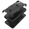 thumbnail image 4 of Compatible for Alcatel TCL A3 Case / TCL A30 / TCL ION Z Case with Holster Belt Clip Hybrid Shockproof Protective Phone Cover with Kickstand - Black, 4 of 7