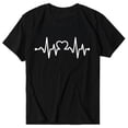 thumbnail image 4 of WQJNWEQ Mom and Daughter Matching Outfits Mother and Daughter Clothes Love Print Short Sleeve T-Shirts Tops Blouse, 4 of 5