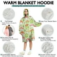 thumbnail image 5 of Green Mushroom Frog Green Pattern Wearable Oversized Blanket,Wearable Blanket Hoodie for Adults,Cozy Hooded Blankets with Super Pockets,Super Warm Fuzzy Pullover for Women & Men, 5 of 6